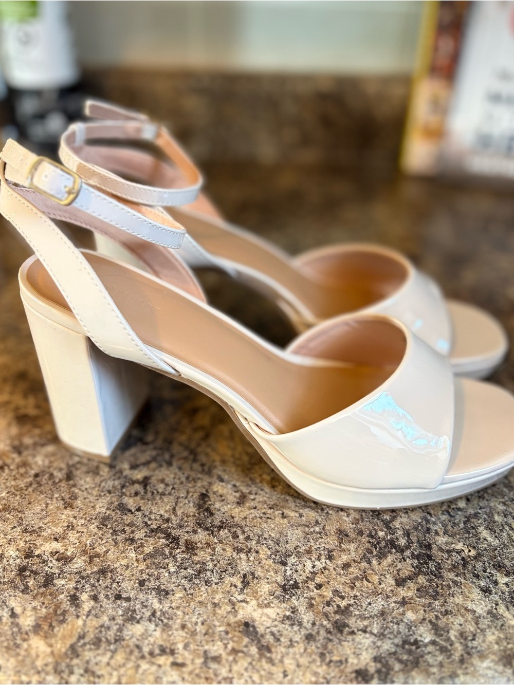 Nude Block Heel Sandal